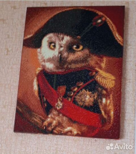 Алмазная мозаика на подрамнике 30*40 Филин