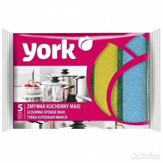 Губки для посуды york