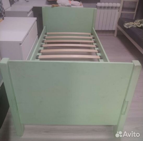 Детская эко кровать с матрасом 80*160