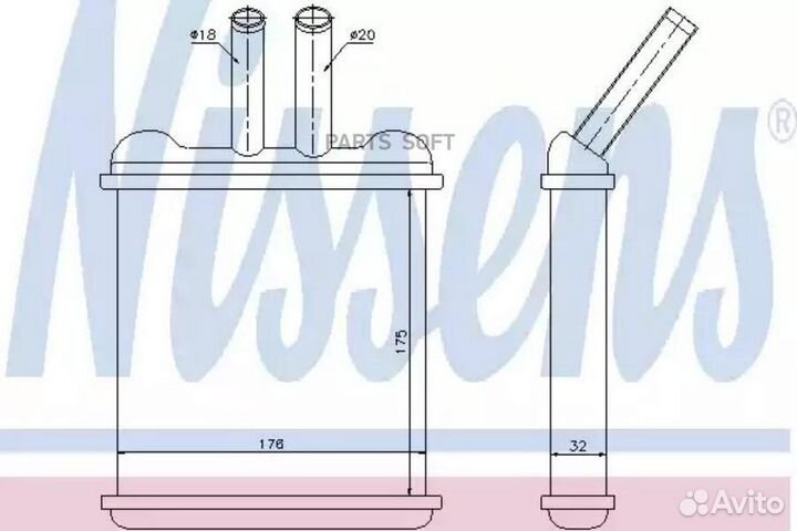 Радиатор отопителя daewoo assol (1997) 1.3