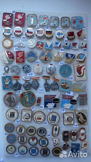 Значки Хоккей, Хоккейные клубы. Золотая шайба