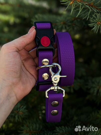 Ошейники и поводки из биотана «Соты» 25мм