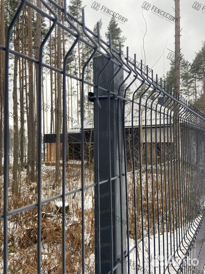 Забор из сетки 3D Гиттер 4 мм. 1.7 метра под ключ