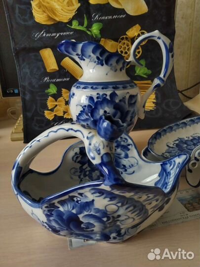 Гжельский набор посуды