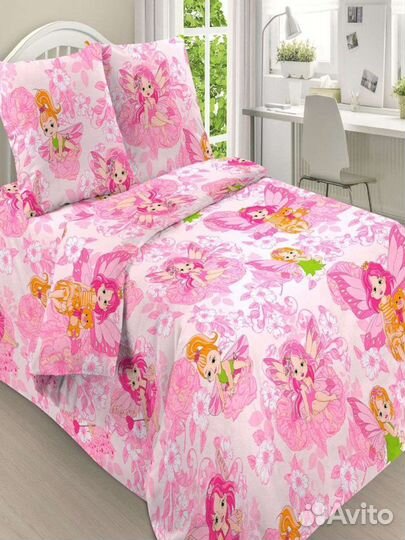 Детское постельное белье 1,5 спальное. Хлопок