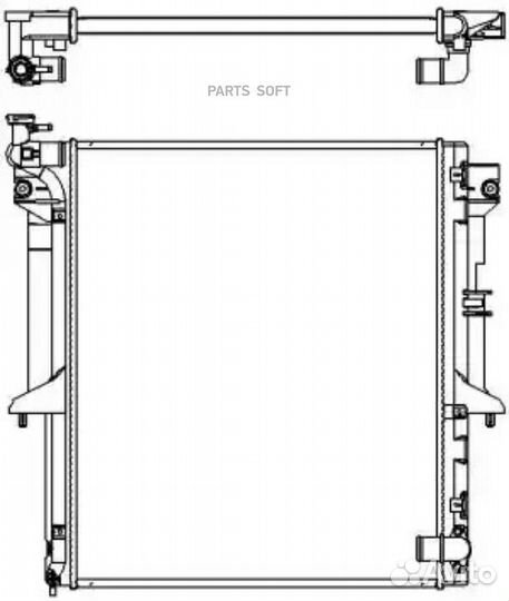 Радиатор mitsubishi L200 05- 2.5D