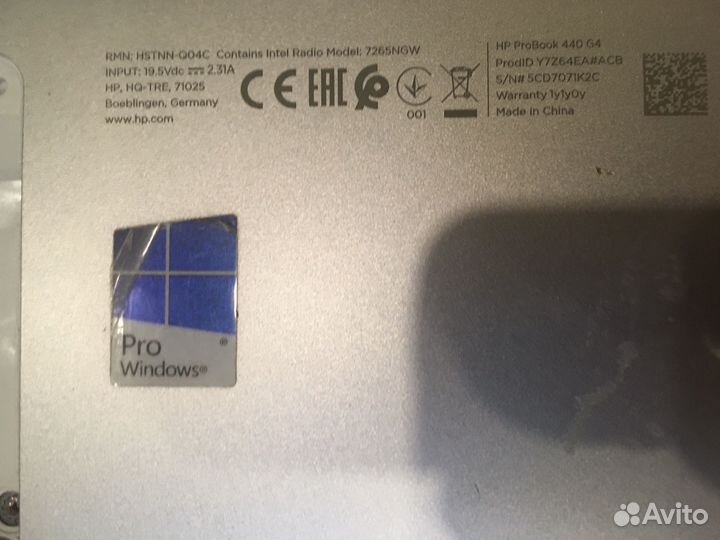 Ноутбук hp probook 440 G4