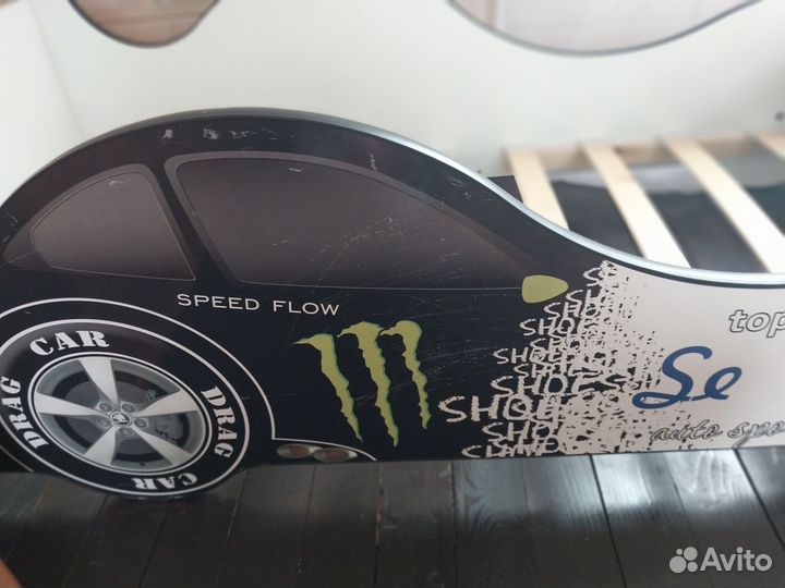 Детская кровать машина бу с матрасом