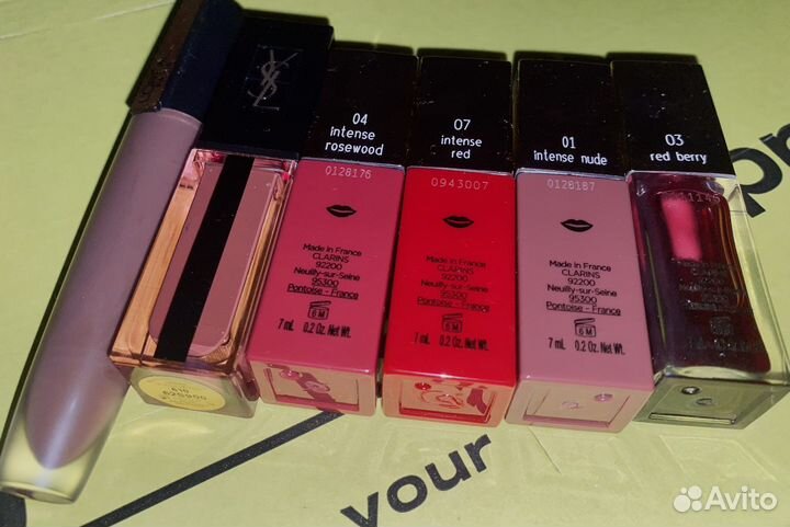 Clarins, YSL, loreal