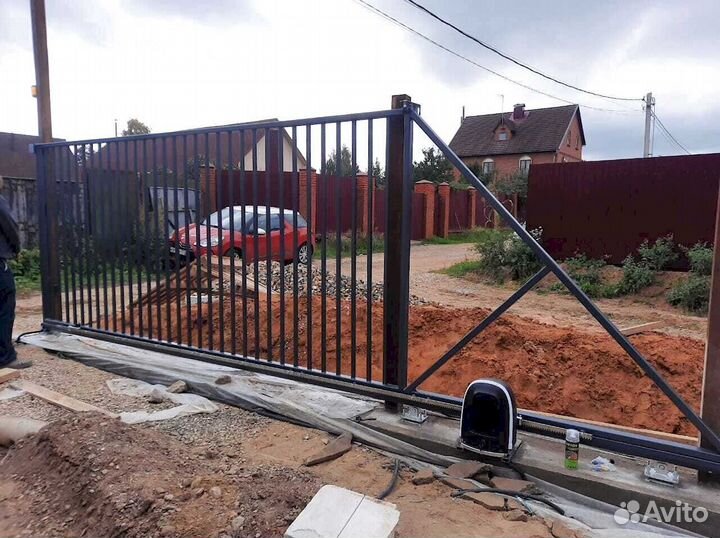 Ворота откатные, ворота распашные под ключ