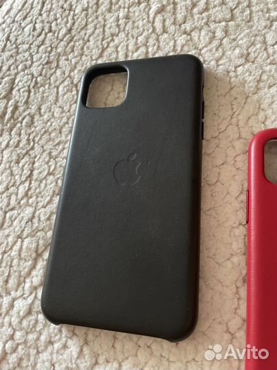 Apple Leather Silicone Case