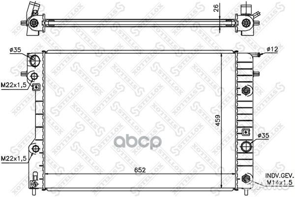 10-25065-SX радиатор системы охлаждения Opel O