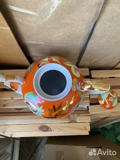 Чайник Дулево «Золотой олень» новый СССР 70е1 сорт