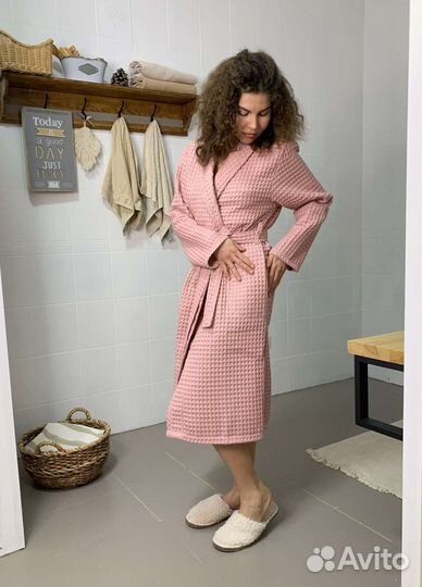 Халат женский вафельный