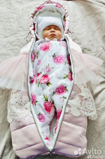 Конверт на выписку для девочки осень