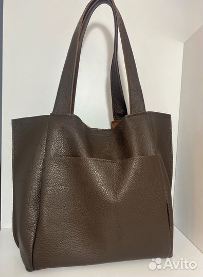 Сумка шоппер натуральная кожа