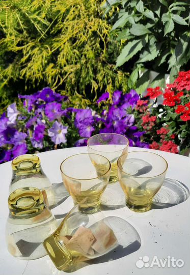 Рюмки цветное стекло СССР
