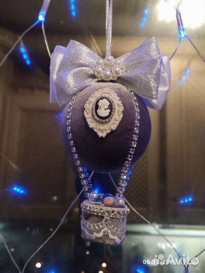 Ёлочный интерьерный шар в виде воздушного шара