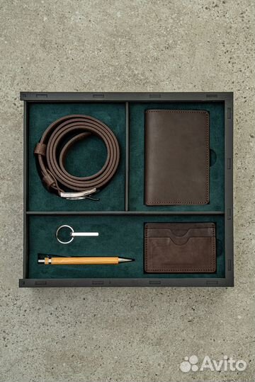 Подарочный набор натуральная кожа/ гравировка