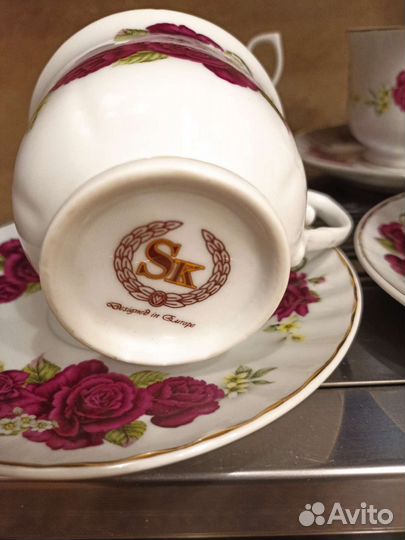 Фарфоровая чайная пара