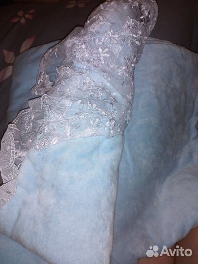 Конверт с ажуром на выписку(ленточка и ботиночки