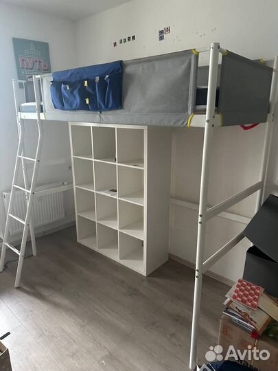 Кровать чердак IKEA + матрас + органайзер