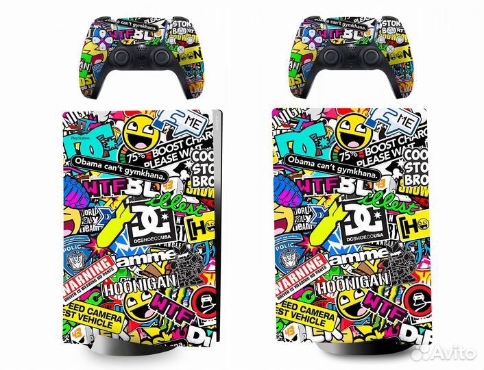 Виниловые наклейки на PlayStation 5 DigitalEdition