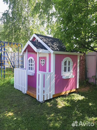 Деревянный детский игровой домик