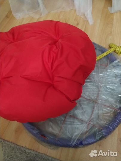 Качели плетеные м подушкой подвесные