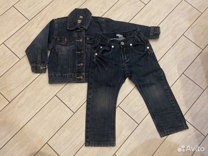 Джинсовый костюм для мальчика 92-98