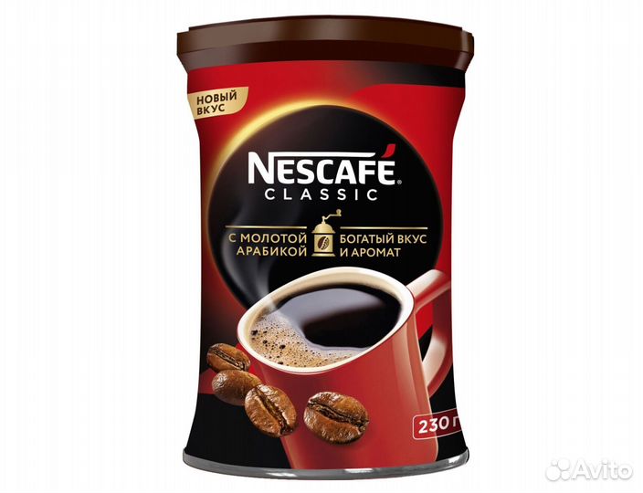 Растворимый кофе Nescafe Classic 230г Nestle