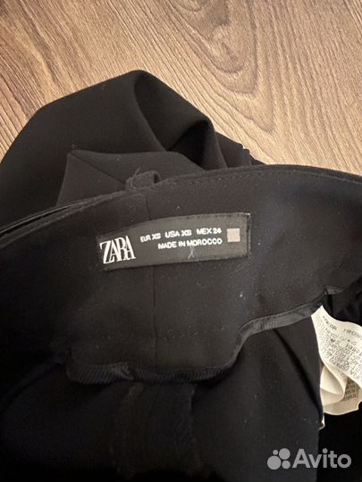 Брюки черные Zara (бананы/дудочки) XS