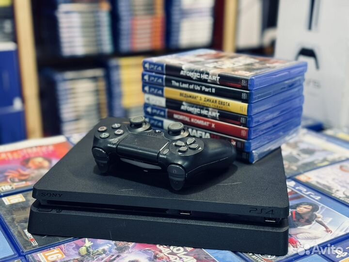 Sony PS4 прошитая с играми гарантия 1 год