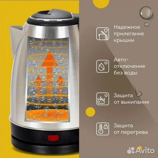 Чайник электрический GoodHelper, гарантия, новый