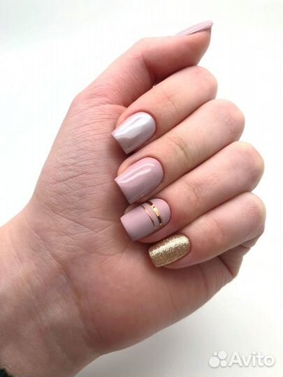 Наращивание ногтей, маникюр, покрытие гель лаком