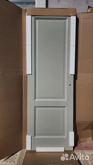 Двери серые Волховец (+наличники, добор)