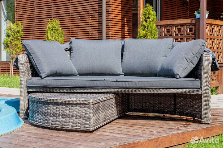 Шезлонг из ротанга лежак-трансформер Violetta