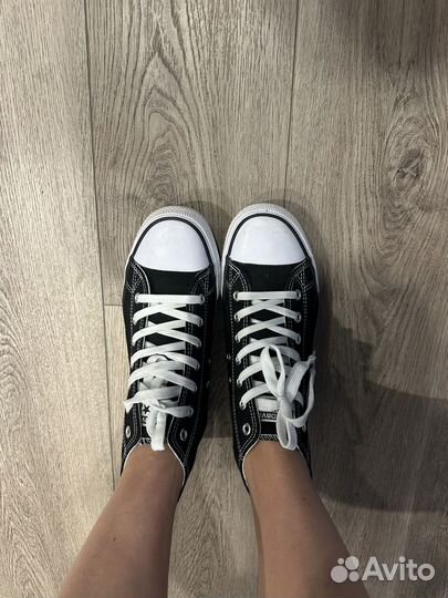 Кеды converse черные высокие