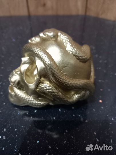 Золотой Череп Декор для дома и офиса