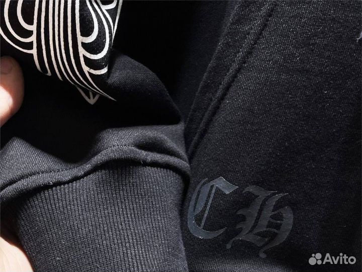 Зип худи chrome hearts черная редкая