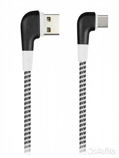 Кабель Smartbuy USB 2.0 - USB Type C, socks L-type