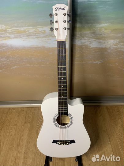 Гитара белая как у Цоя + чехол