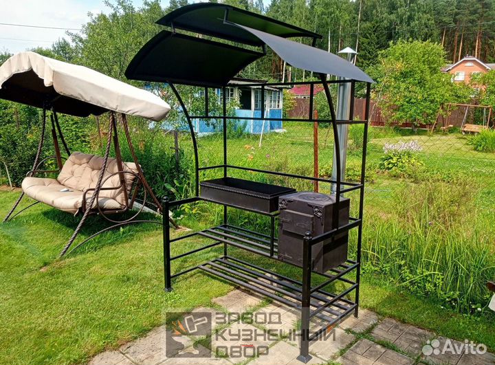 Мангал с крышей Лофт