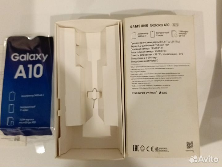 Оригинальная коробка samsung А10