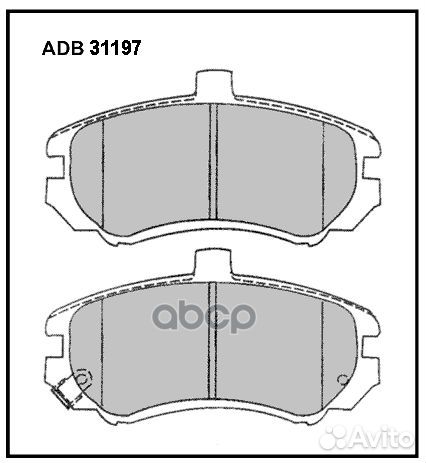 Колодки тормозные дисковые перед ADB31197 A