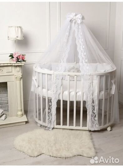 Балдахин белоснежный+крепление