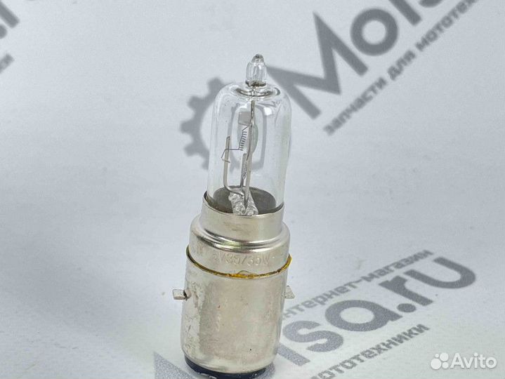 Лампа 6В 35/35Вт (H6) Ява Мопед галоген (BA20D)