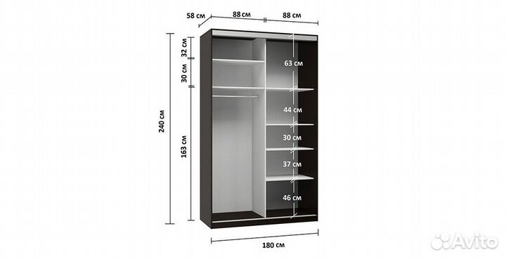 Шкаф-купе «Манхеттен» 180 см