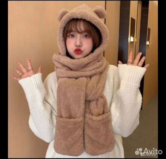 Шапка мишка тедди