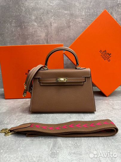 Сумка женская hermes kelly натуральная кожа